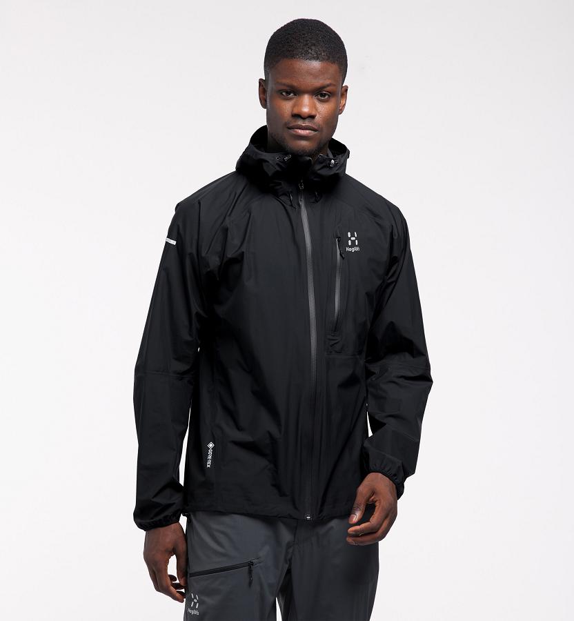 Haglöfs Mens L.I.M Waterproof Jacket Black New Zealand 72469MDFZ